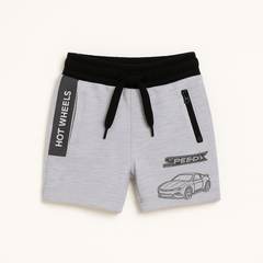 Boys gray and black short
