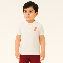 Boys white polo shirt