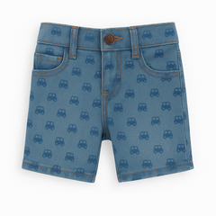 Boys car denim shorts