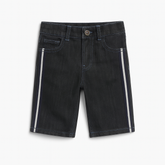 Boys gray side stripe denim shorts (Last Chance)