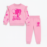 Girls pink Barbie tracksuit