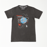 Boys ash gray space nission t-shirt
