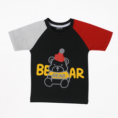 Boys black bear shirt