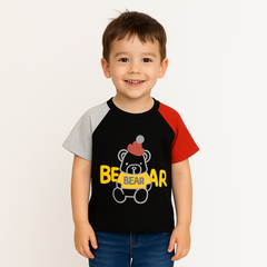 Boys black bear shirt