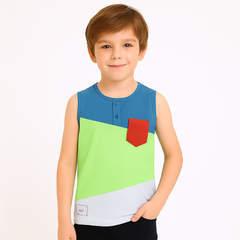 Boys green and blue sando