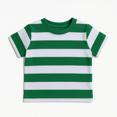 Boys green and white lining T-Shirt