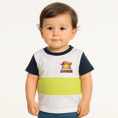 Boys green and white sunshine t-shirt