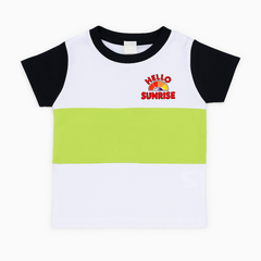 Boys green and white sunshine t-shirt
