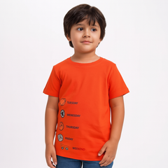 Boys orange tennis T-shirt