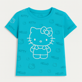Girls green hello kitty emboss T-Shirt