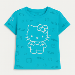 Girls green hello kitty emboss T-Shirt