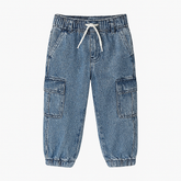 Boys blue cargo pant