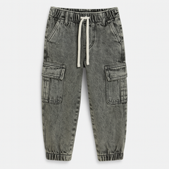 Boys gray cargo pant