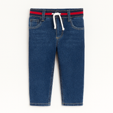 Boys navy blue rib pant