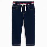 Boys dark blue rib pant