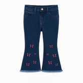 Girls butterfly embroidered flapper pant