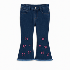 Girls butterfly embroidered flapper pant