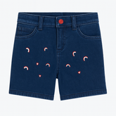 Girls rainbow denim shorts