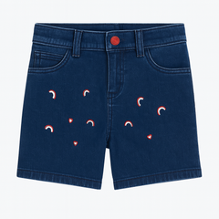 Girls rainbow denim shorts