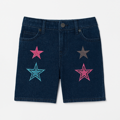 Girls star denim short