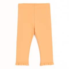 girls peach frill tights