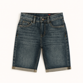 Boys wash blue denim shorts