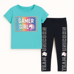 Girls gammer unicorn 2 pc