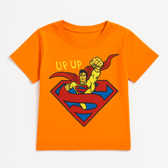BOYS ORANGE SUPERMAN T-SHIRT