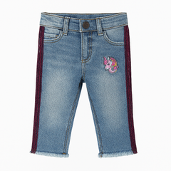 Girls unicorn side stripe pants