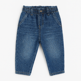 Girls dark blue jogger style pant