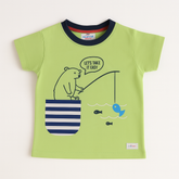 Boys parrot green bear T-shirt