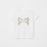 Girls white shower t-shirt