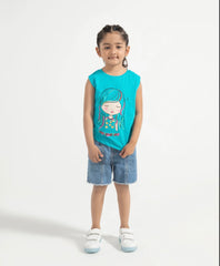 Girls blue doll sequin sandoo