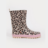 Girls cheetah rubber shoes/
