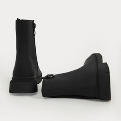 Black Faux leather boots/