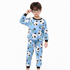 Boys blue panda rabbit wool tracksuit
