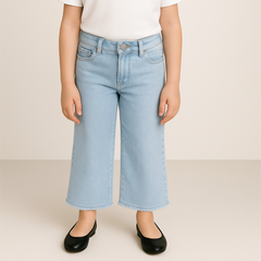 Girls ice blue baggy pant