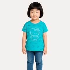 Girls green hello kitty emboss T-Shirt