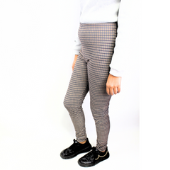 Girls brown checkered tights