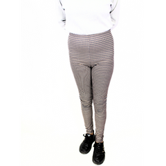 Girls brown checkered tights