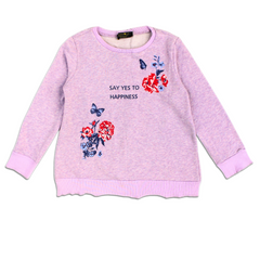Flower purple sweat shirt