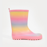 Girls rainbow Rubber long shoes/