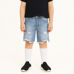 Boys colour abstract denim Jean's