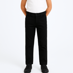 Boys black denim stretch pant