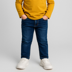 Boys navy blue denim pant