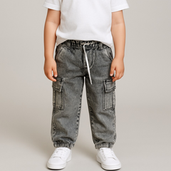 Boys gray cargo pant