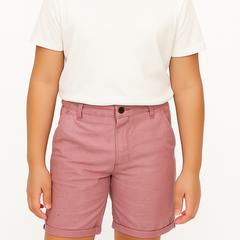 Boys pink denim short