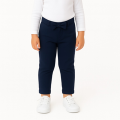 girls dark blue bow trouser