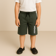 Boys commando green cotton short