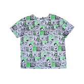 Ladies green and black character shirt